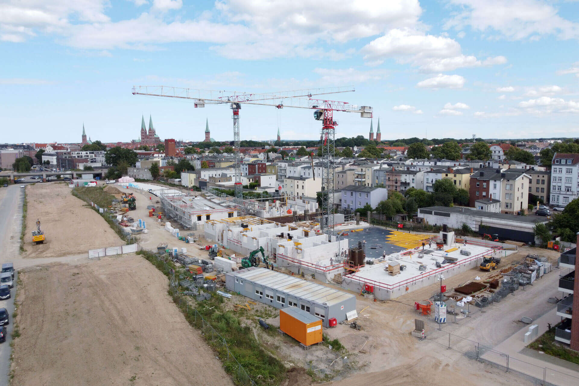 Baustelle der Neuen Meile, Blick aus der Vogelperspektive
