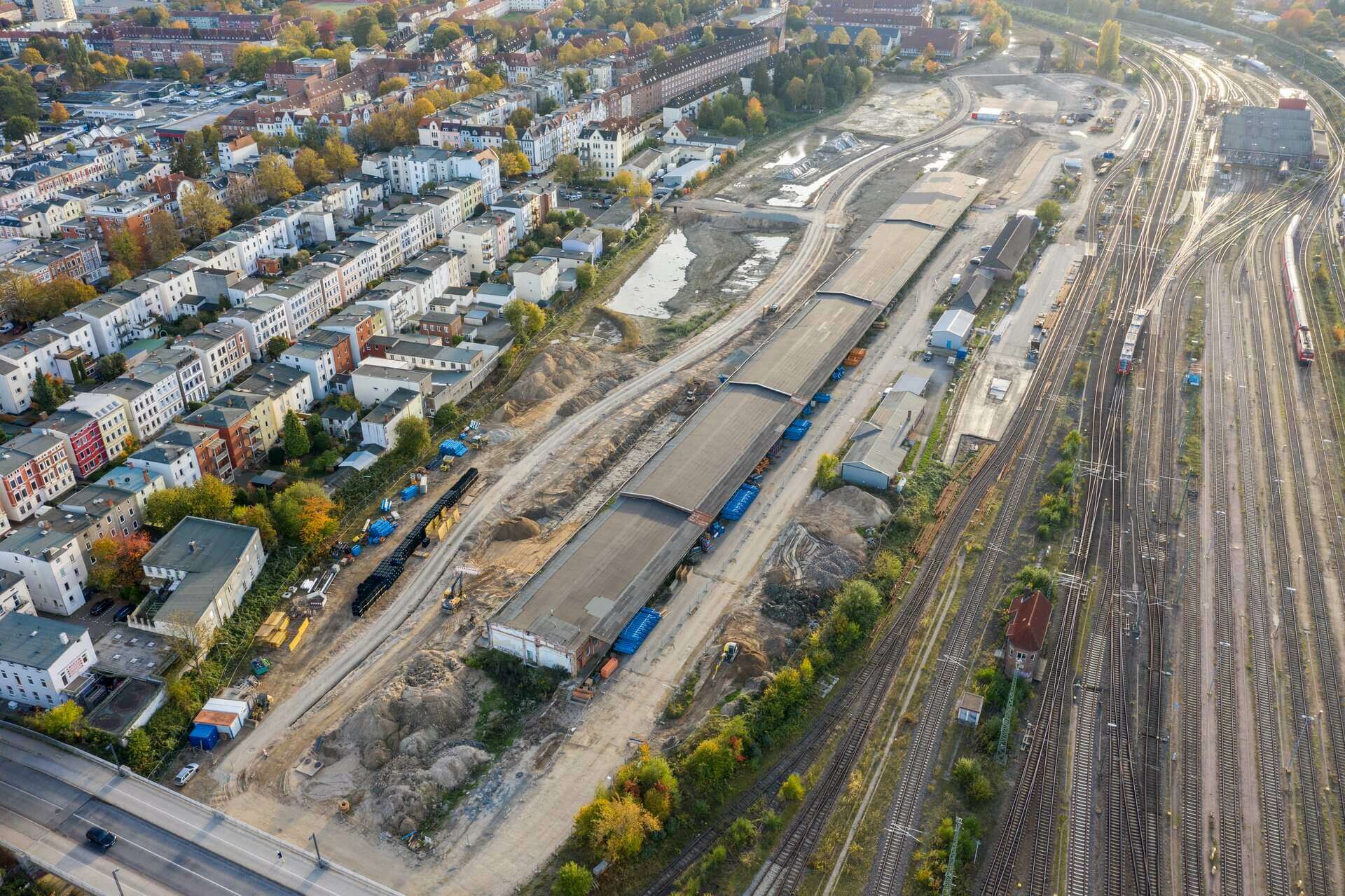 Neue Meile St. Lorenz – Spatenstich durch die Wohnkompanie – Luftaufnahme – Bild 1
